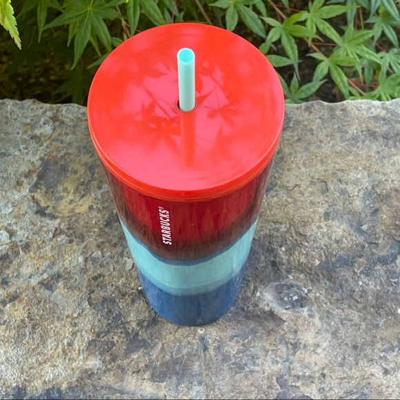 NWT Starbucks Summer Gradient Red/Blue- 24oz - Picture 2 of 5